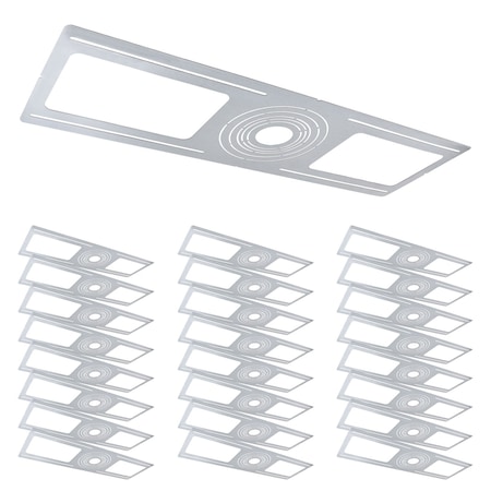 Luxrite New Construction Rough-In Bracket Mounting Plate 2-3-3.75-4-5-6 Inch Galvanized Steel, 24PK LR41006-24PK